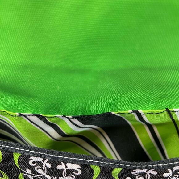 Womens Handbag Tote Jackie Studio C Geometric Pattern Pockets Black Green - Picture 8 of 15